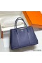 Hermes Garden Party 30 Bag In Blue Saphir Taurillon Leather