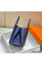 Hermes Garden Party 30 Bag In Blue Saphir Taurillon Leather