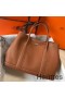 Hermes Garden Party 30 Bag In Gold Taurillon Leather