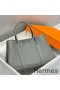 Hermes Garden Party 30 Bag In Gris Meyer Taurillon Leather