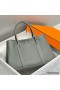 Hermes Garden Party 30 Bag In Gris Meyer Taurillon Leather
