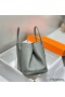Hermes Garden Party 30 Bag In Gris Meyer Taurillon Leather