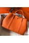 Hermes Garden Party 30 Bag In Orange Taurillon Leather