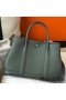 Hermes Garden Party 30 Bag In Vert Amande Taurillon Leather