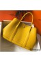 Hermes Garden Party 30 Bag In Yellow Taurillon Leather