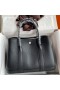 Hermes Garden Party 30 Handmade Bag in Black Clemence Leather