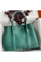 Hermes Garden Party 30 Handmade Bag in Malachite Clemence Leather