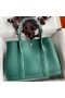 Hermes Garden Party 30 Handmade Bag in Malachite Clemence Leather