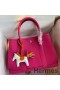 Hermes Garden Party 30 Handmade Bag in Rose Red Clemence Leather
