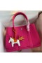 Hermes Garden Party 30 Handmade Bag in Rose Red Clemence Leather