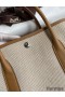 Hermes Garden Party 30 Handmade Bag in Toile and Biscuit Leather