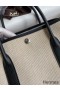 Hermes Garden Party 30 Handmade Bag in Toile and Black Leather