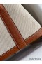 Hermes Garden Party 30 Handmade Bag in Toile and Gold Leather