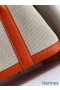 Hermes Garden Party 30 Handmade Bag in Toile and Orange Leather