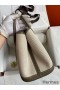 Hermes Garden Party 30 Handmade Bag in Toile and Taupe Leather