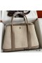 Hermes Garden Party 30 Handmade Bag in Toile and Tourterelle Leather