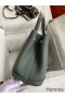 Hermes Garden Party 30 Handmade Bag in Vert Amande Clemence Leather