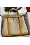 Hermes Garden Party 30 Handmade Toile and Yellow Leather