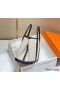 Hermes Garden Party 30cm Bag in Toile and Black Leather