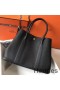 Hermes Garden Party 36 Bag In Black Clemence Leather