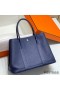 Hermes Garden Party 36 Bag In Blue Saphir Clemence Leather