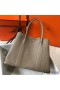 Hermes Garden Party 36 Bag In Grey Clemence Leather