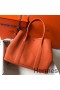 Hermes Garden Party 36 Bag In Orange Clemence Leather