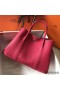 Hermes Garden Party 36 Bag In Rose Tyrien Clemence Leather