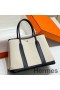 Hermes Garden Party 36cm Bag in Toile and Black Leather