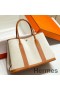 Hermes Garden Party 36cm Bag in Toile and Gold Leather