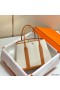 Hermes Garden Party 36cm Bag in Toile and Gold Leather