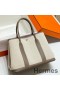 Hermes Garden Party 36cm Bag in Toile and Taupe Leather