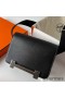 Hermes Geta Handmade Bag In Black Chevre Mysore Leather