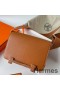 Hermes Geta Handmade Bag In Caramel Chevre Mysore Leather