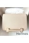 Hermes Geta Handmade Bag In Nata Chevre Mysore Leather