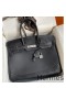 Hermes Ghillies Birkin 35cm Limited - edition Bag In Black Calfskin