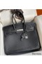 Hermes Ghillies Birkin 35cm Limited - edition Bag In Black Calfskin