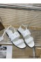Hermes Grace Sandals in White Nappa Leather