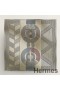 Hermes Grey Dressage Tressage Shawl 140