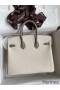 Hermes HSS Birkin 25 Bicolor Bag in Craie and Gris Asphalt Epsom Calfskin