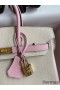 Hermes HSS Birkin 25 Bicolor Bag in Craie and Pink Chevre Mysore Leather