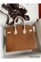 Hermes HSS Birkin 25 Bicolor Bag in Gold and Craie Clemence Leather