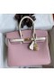 Hermes HSS Birkin 25 Bicolor Bag in Pink and Craie Chevre Mysore Leather