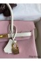 Hermes HSS Birkin 25 Bicolor Bag in Pink and Craie Chevre Mysore Leather