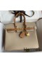 Hermes HSS Birkin 25 Bicolor Bag in Trench and Gold Epsom Calfskin