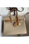 Hermes HSS Birkin 25 Bicolor Bag in Trench and Gold Epsom Calfskin