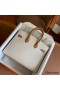 Hermes HSS Birkin 25 Sellier Bag in Craie and Gold Epsom Calfskin