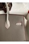 Hermes HSS Birkin 25 Sellier Bag in Etain and Gris Mouette Epsom Calfskin