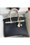 Hermes HSS Birkin 30 Bicolor Bag in Black and Craie Epsom Calfskin