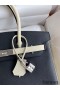 Hermes HSS Birkin 30 Bicolor Bag in Black and Craie Epsom Calfskin